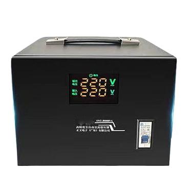 Imagem de Estabilizador de tensão, Estabilizador de Fonte de Alimentação Estabilizador Regulador Automático de Tensão Estabilizador de Corrente Monofásico para Pequenos Eletrodomésticos, Preto, 3KVA
