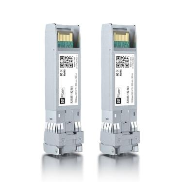 Imagem de H!Fiber.com Módulo SFP+ LC multimodo de 10 GB, transceptor SFP+ de fibra 10GBase-SR para Cisco SFP-10G-SR, Ubiquiti UniFi UF-MM-10G, Mikrotik, Netgear, D-Link, TP-Link e mais (MMF, 850nm, 300m, DDM