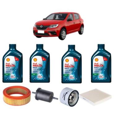 Imagem de Kit revisao troca de oleo sandero 1.6 8v 2014 em diante - SHELL