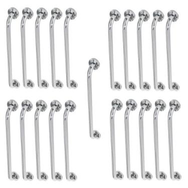 Imagem de Alça Barra de Apoio 60cm Inox Kit 20 Unidades Gestante Idoso Deficient