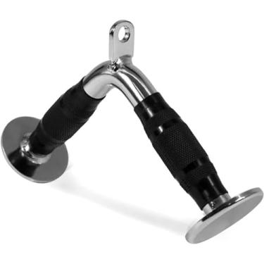 Imagem de Yes4All Acessório de cabo LAT, barra de tríceps com alça de diamante para serrilha, suporta até 499 kg (borracha - barra em forma de V), Modelo: P5MV