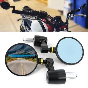 Imagem de Xitomer Espelho de extremidade de barra universal, adequado para MT-07 FZ07 Espelho retrovisor MT-09 FZ-09 2014 2015 2016 2017 2018 2019 2020 2021 2022 espelhos de motocicleta espelho lateral de