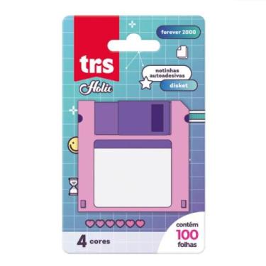 Imagem de Bloco Adesivo 70x70MM Com 100 Folhas Holic Disket Tris