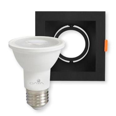 Imagem de Spot Embutir Antiofuscante Preto Lâmpada Dimerizável 7W - Gaya