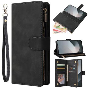 Imagem de Asuwish Capa carteira compatível com Samsung Galaxy Z Fold 6 5G 2024 e capa flip de couro com suporte para cartão acessórios de celular com suporte para celular ZFold6 Z6 G Fold6 6Z mulheres homens