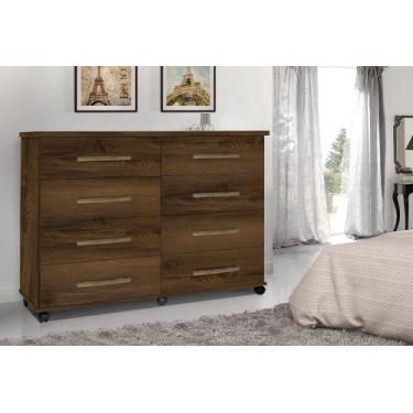 Imagem de Cômoda 8 Gavetas com Rodízios Jade Freijó Rede Móveis - Primus