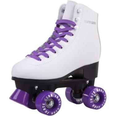 Imagem de Skate Gear Patins Quad Roller com suporte extra para crianças e adultos (roxo, juvenil 3)