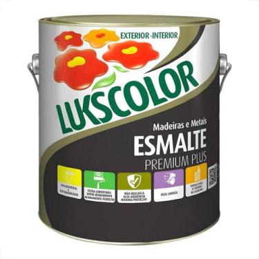 Imagem de Tinta esmalte lukscolor alto brilho 3600ml branco