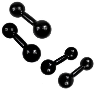 Imagem de Par Halteres 4Kg + Par Halteres 5Kg Emborrachado Megagym - Megagym Equ