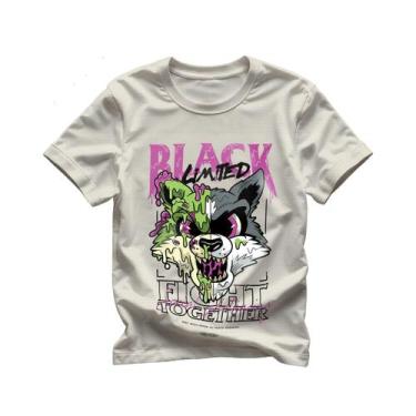 Imagem de Camiseta Personalizada Estampada com Desenho Lobo Black - Lobo Sete, G