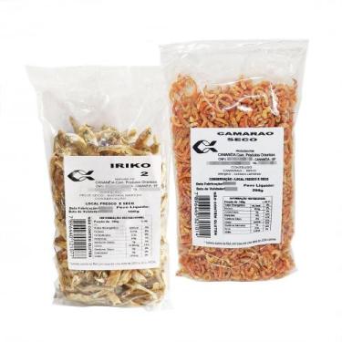 Imagem de Kit Camarão Seco 200g e Peixe Irico Anchoa Nº2 100g - Cananéia