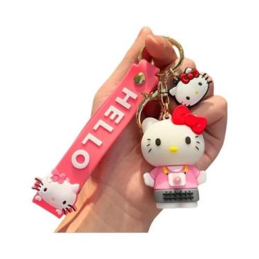 Imagem de Kawaii Hello Kitty Chaveiro Pingente Sanrio Anime Carro Chaveiro Saco 