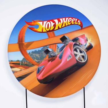 Imagem de Painel Decorativo para Festa 1,80x1,80 metros Vesti Fácil com Elástico Hot Wheels - Fera Print