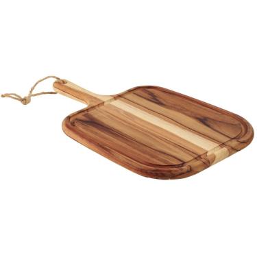 Imagem de Tábua Para Steak Tramontina Provence Em Madeira Teca Fsc Com Cabo 40x27 Cm