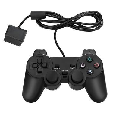 Imagem de Manete De Ps2 Dualshock Com Fio Vibração Controle Analógico Confortável E Resistente