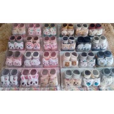 Imagem de Pantufa baby com chocalho e anti derrapante - JL Baby