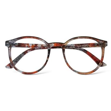 Imagem de Óculos Redondo Geek Masculino Feminino Armação Sem Grau Moda (Tropical)