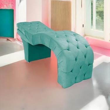 Imagem de Maca Estética com Encosto Dobrável Facial Capitonê Cílios Salão P02 Su