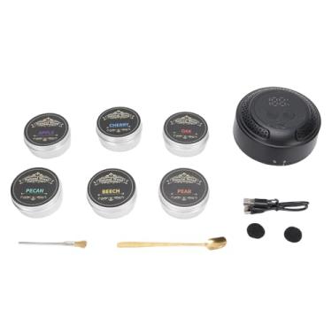 Imagem de Asixxsix Kit de Fumante de Uísque Elétrico, Kit de Fumante de Coquetel Elétrico Com 6 Lascas de Madeira, Kit de Fumante de Bebidas Antiquadas, Presentes para Homens, Pai, Marido