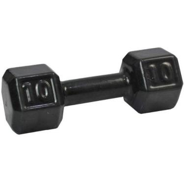 Imagem de Halter Sextavado Emborrachado 10KG PÇ - Equipa Academia