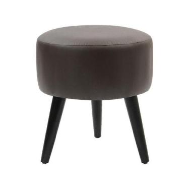 Imagem de Puff Banco Luca Em Tecido Sintético Sintético - Marrom - Cor: Marrom -