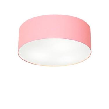Imagem de Plafon Para Quarto Cilíndrico Sq-3046 Cúpula Cor Rosa Bebê