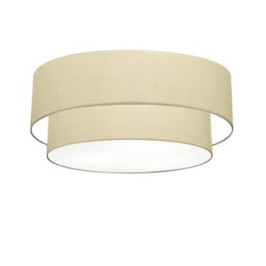 Imagem de Plafon Para Quarto Cilíndrico Sq-3063 Cúpula Cor Algodão Crú