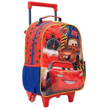 Imagem de Mochila De Rodinhas 14` Carros Vermelha Meninos - Xeryus