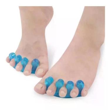 Imagem de Kit Separador Dedo Para Pés Silicone Pedicure Reutilizável Pode lavar 