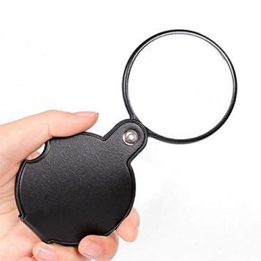 Imagem de Lupa de bolso Foldimagnifyiglass Loupe Pocket 10X 60 mm Old Man Readistudent com Magnifyimirror Tool