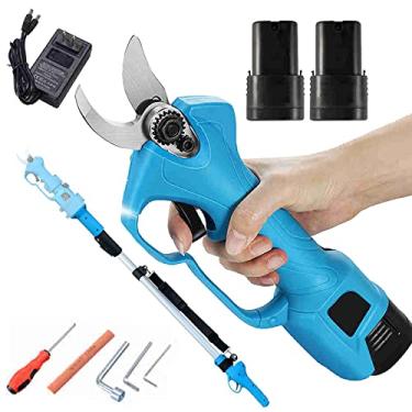 Imagem de Tesouras de poda elétricas sem fio de 21V, podador de galhos de árvores de jardim alimentado por bateria