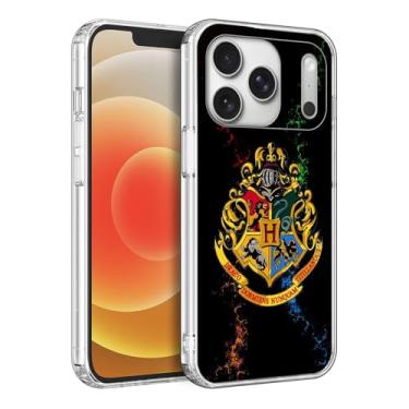 Imagem de BOXUEZHENU Compatível com capa moderna para iPhone 17 Pro Max, capa protetora à prova de choque resistente a arranhões TPU macio transparente (Harry-Magic-6)