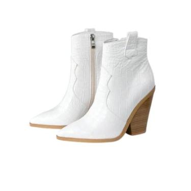 Imagem de Bota Branca Matiussi em Couro - Calçados Matiussi