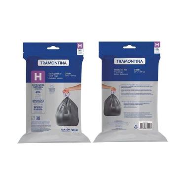 Imagem de Saco De Lixo Para Lixeiras Tramontina Com Cordão De Fechamento 20 Litros