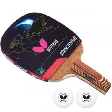 Imagem de Raquete Tênis Mesa Butterfly Nitchugo1 Profissional 02 Bolas-Unissex