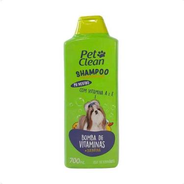 Imagem de Shampoo 700ml Bomba de Vitamina Queratina p/ Cães e Gatos Pet Clean