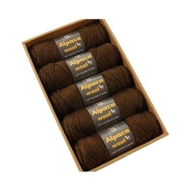 Imagem de Fio De Lã De Alpaca Multicolorido 500g 245 Kit De Tricô Grosso Para Ho