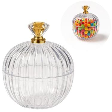 Imagem de 10 Mini Baleiro Transparente Pote com Tampa Festas Decoração - Rio Tij