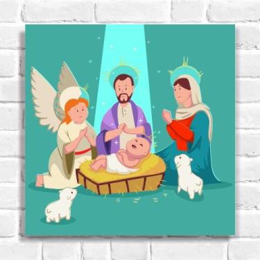 Imagem de Quadro Decorativo Presépio - Arte Aqui, 20x20cm