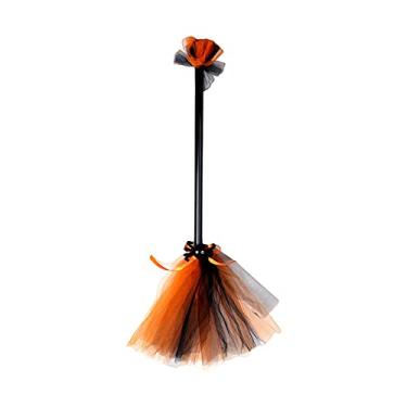 Imagem de Vassoura de Bruxa Halloween Assustadora e Sinistra Plástico Props para Favors Cosplay Festa Decoração Casa Assombrada