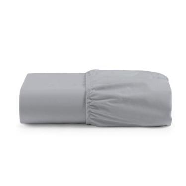 Imagem de Lençol Micropercal 300 Fios Peletizado Queen com Elástico - Cinza - 10