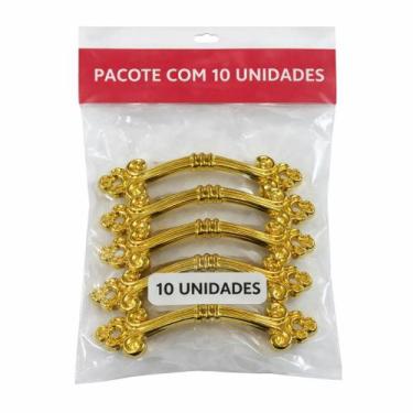 Imagem de Mini Puxador Curvo Clássico 5cm Kit 10 Unidades para Caixa, Gaveta e A