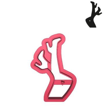 Imagem de Cortador Contorno Pernas Noiva Dançarina Lingerie - DOCEIMPRESSO, 9,0c