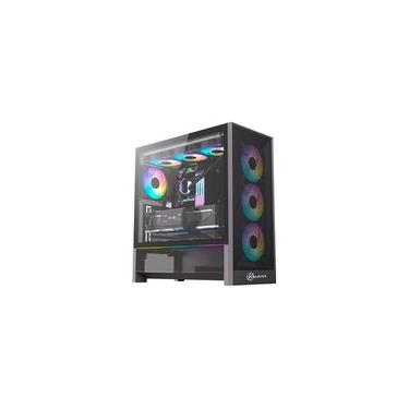 Imagem de Gabinete Gamer Kalkan Hakon Pro, E-ATX, Sem Fans, Lateral em Vidro Temperado, Preto - KLK00094