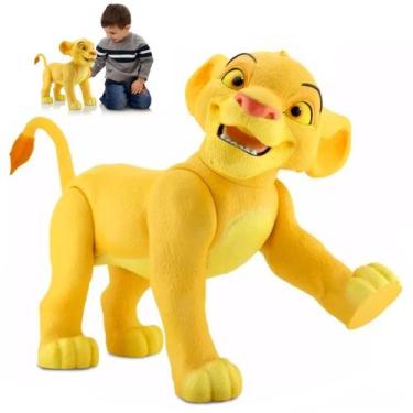 Imagem de Rei Leão Brinquedo Simba Boneco Disney Gigante 55cm Articula, Amarelo