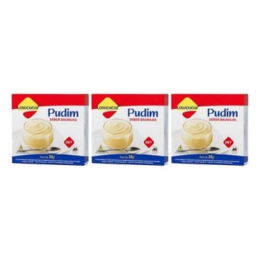 Imagem de Kit 3 Pudim Diet Zero Açucares Sabor Baunilha Lowçucar 25g