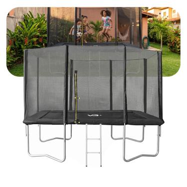 Imagem de Cama Elástica Retangular Premium Trampolim Pula Pula 244 X 366 cm VG Plus