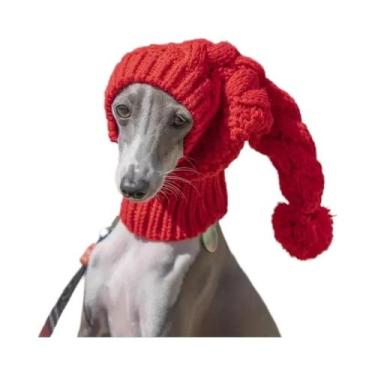Imagem de Gorro De Lã Para Cães Grandes Greyhound Whippet, Acessórios De Inverno