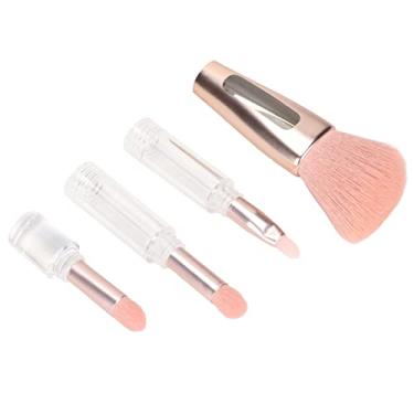 Imagem de Blush de sombra, pó forte que agarra coloração uniforme 4 em 1 escova cosmética cabelos macios para uso diário para festa de namoro para maquiador