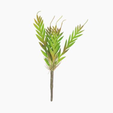 Imagem de Folhas Artificiais Suculenta Verde e Marrom